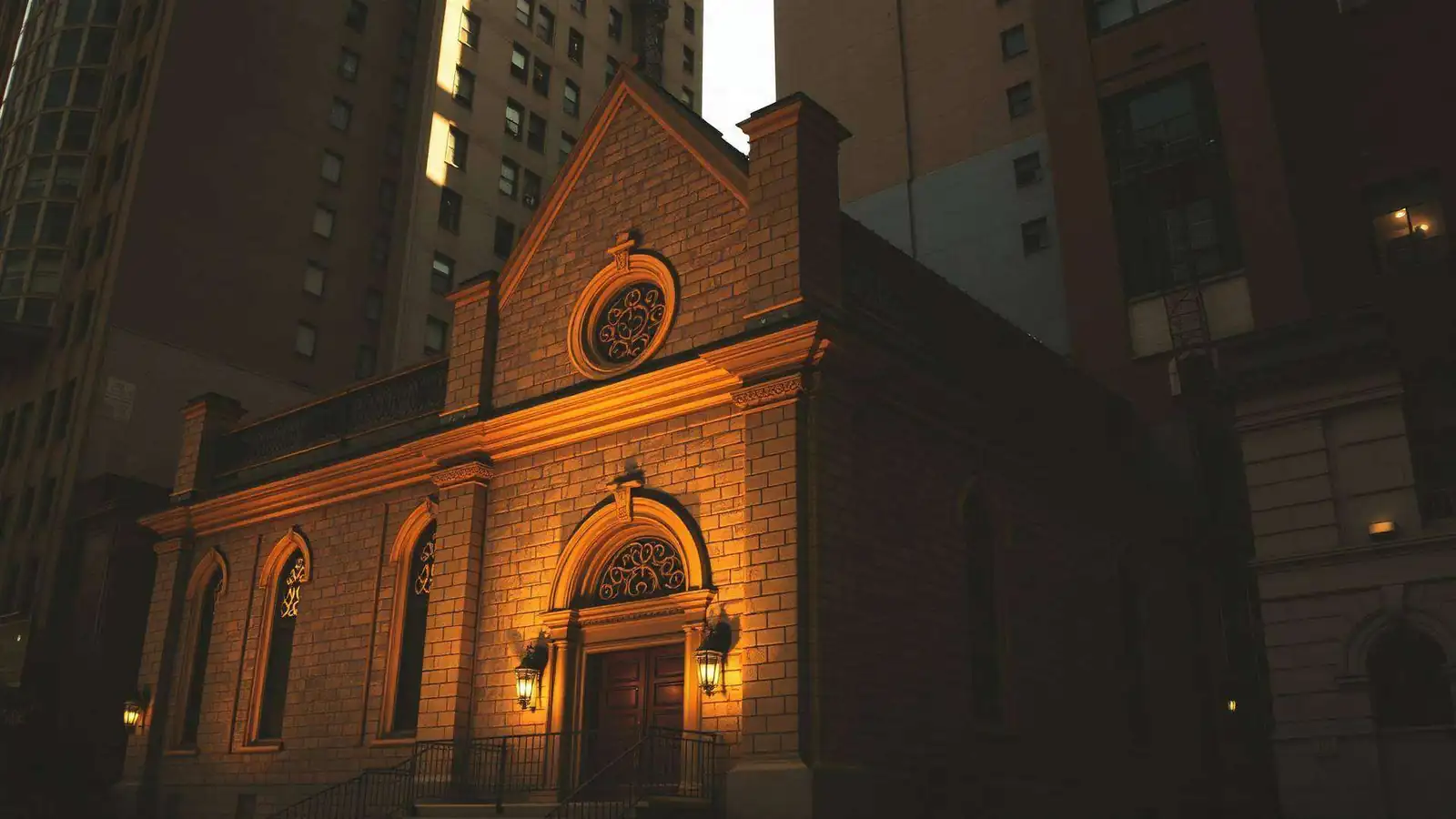 Architectural exterior of a New York City residential building